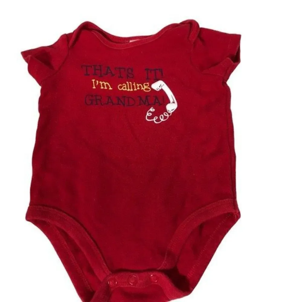 Infant's Cotton Bodysuit Bundle Size 6M months mos lot of 4 one-piece